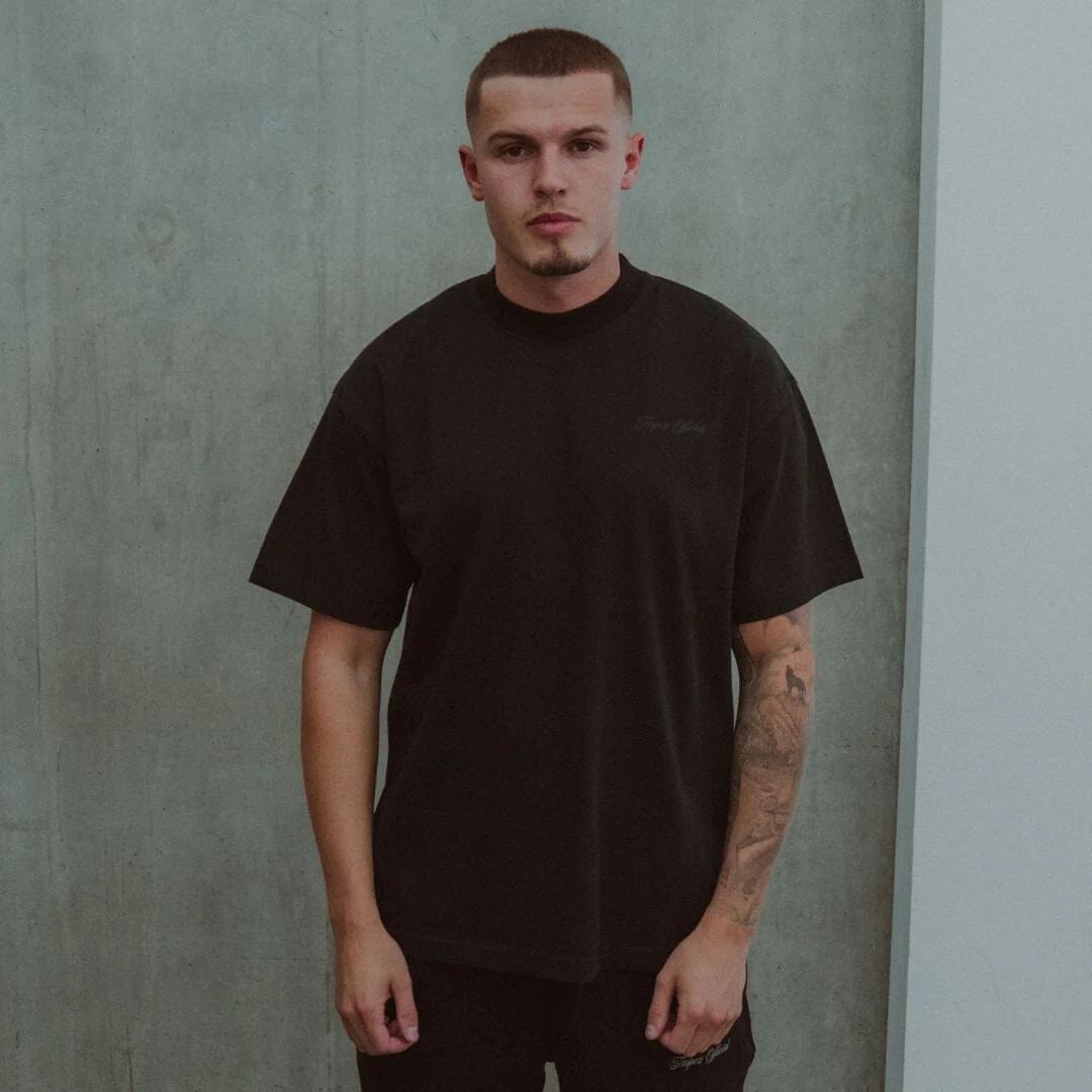 Cursive Tee - Black - Image 3