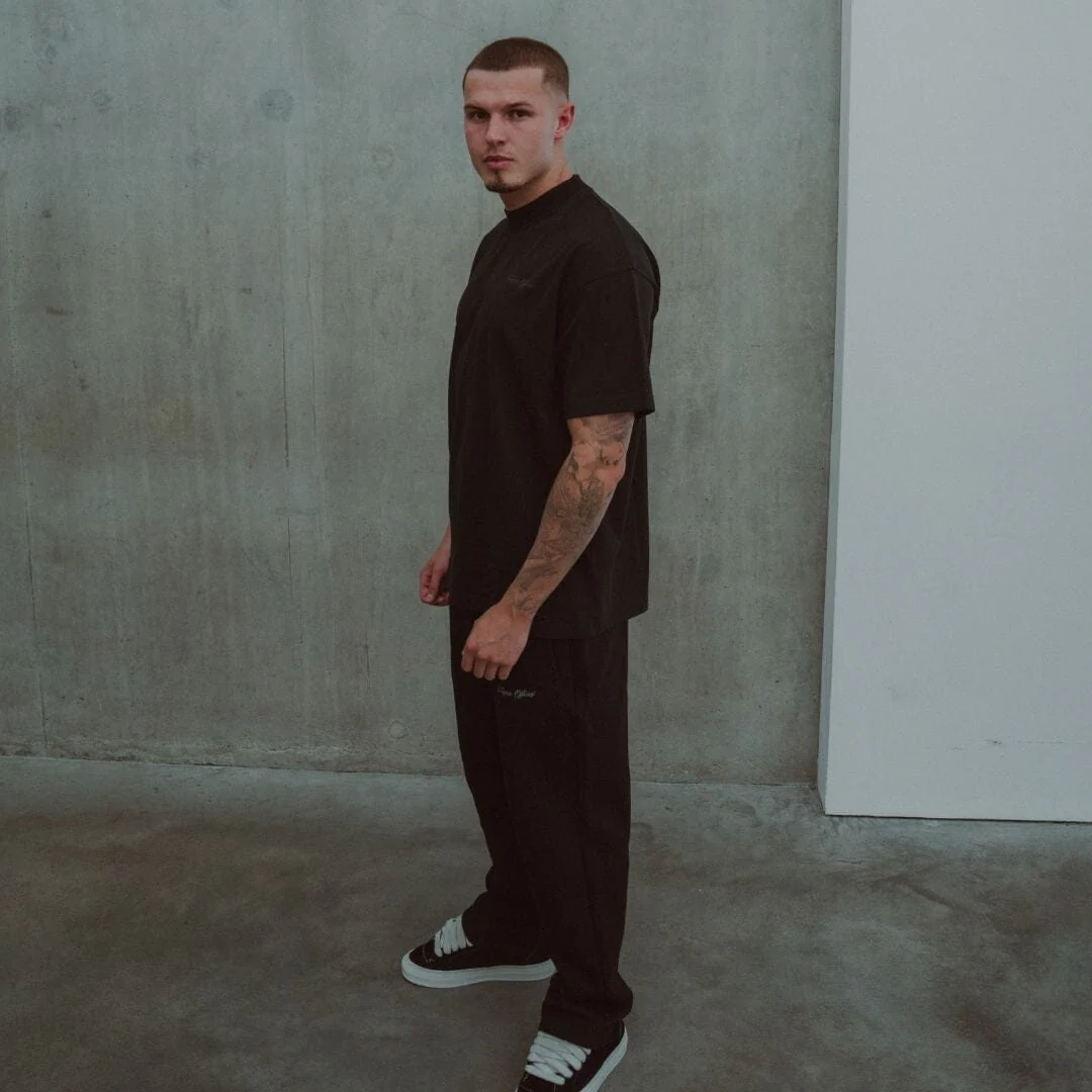 Cursive Tee - Black - Image 5