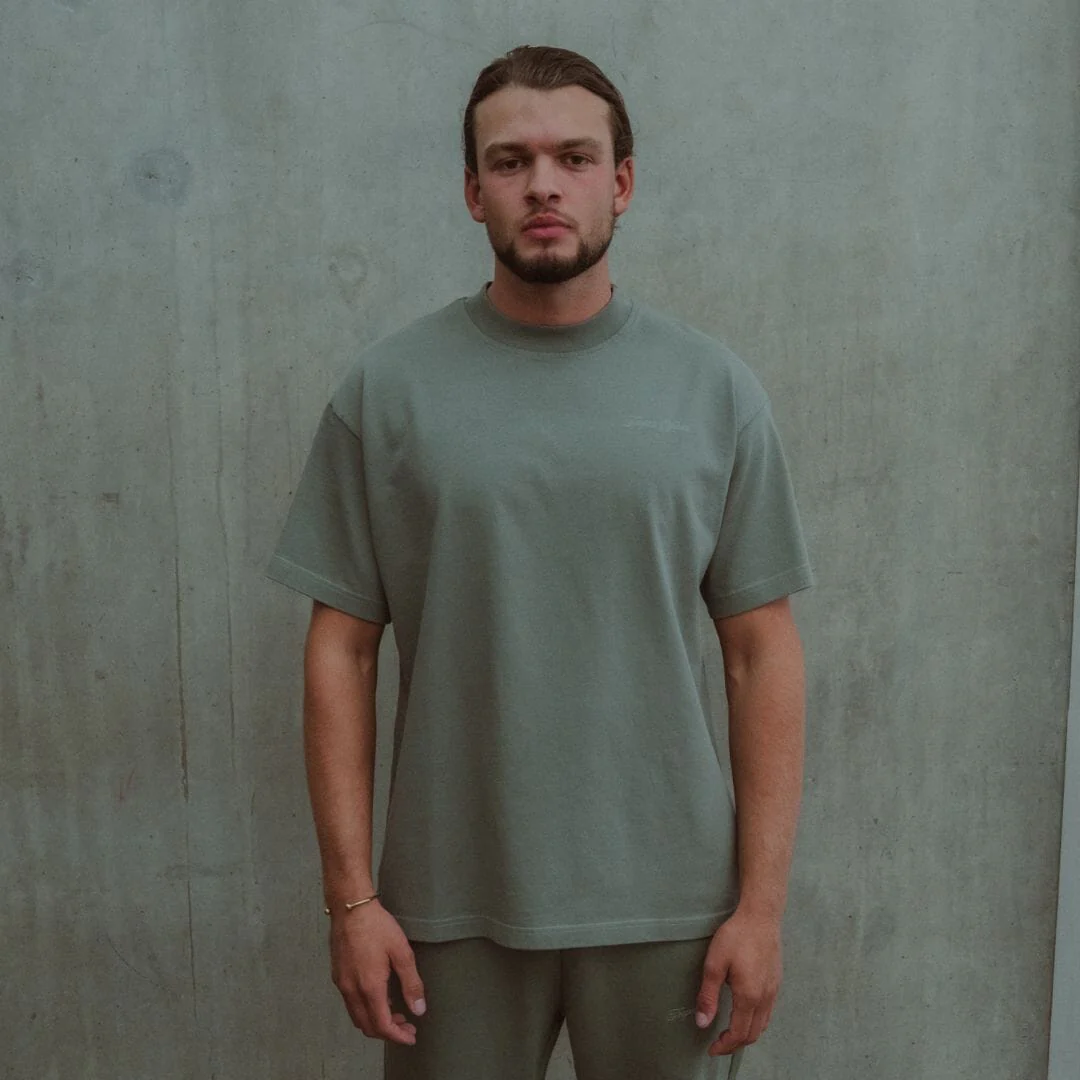 Cursive Tee - Castor Grey - Image 3