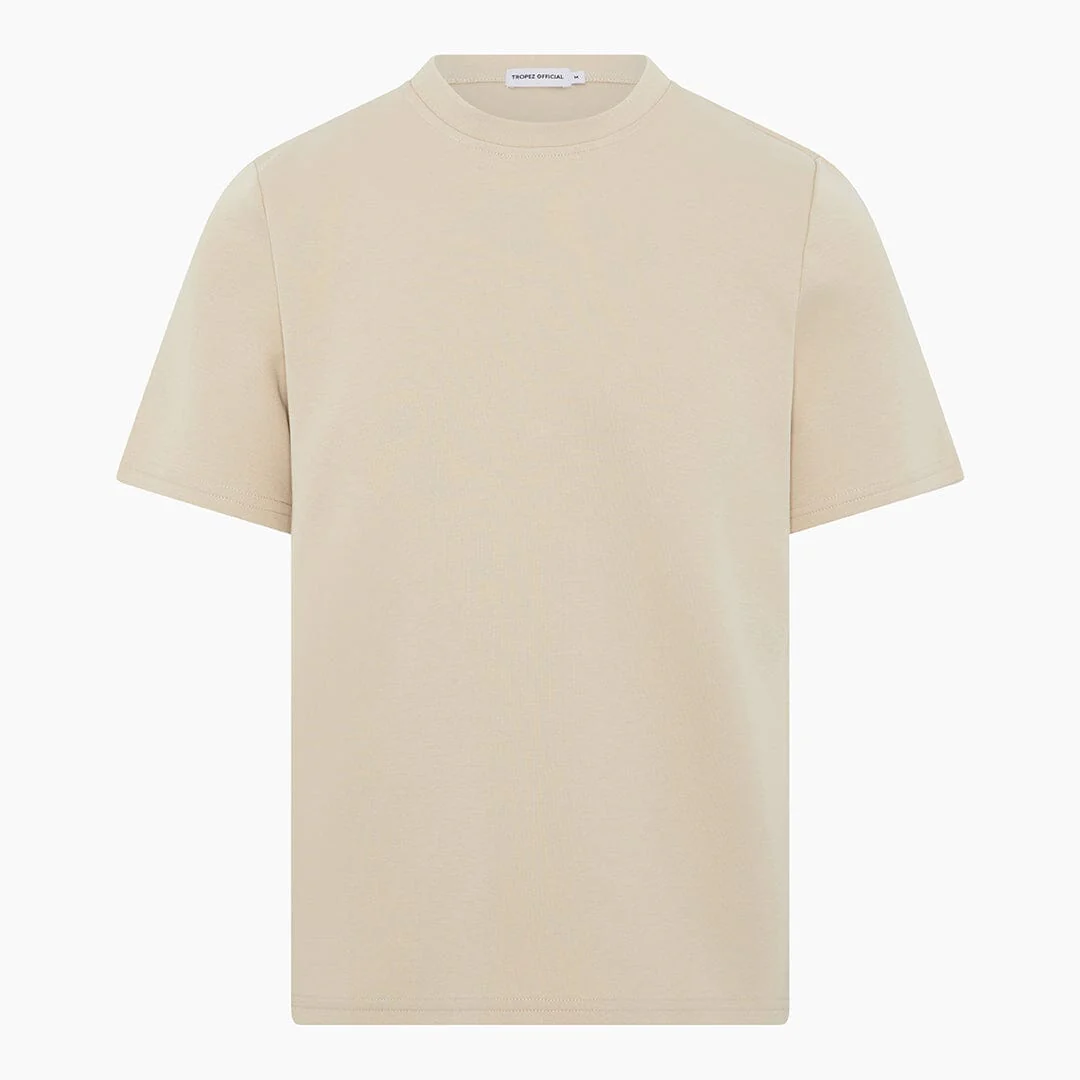 Interlock Tee - Beige - Image 3