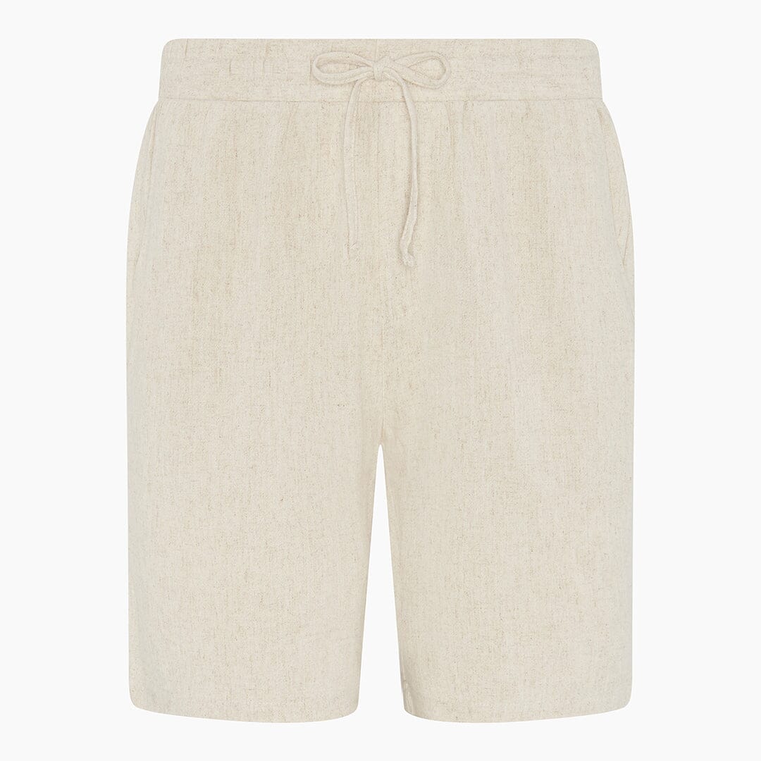 Oatmeal Linen Shorts - Image 6