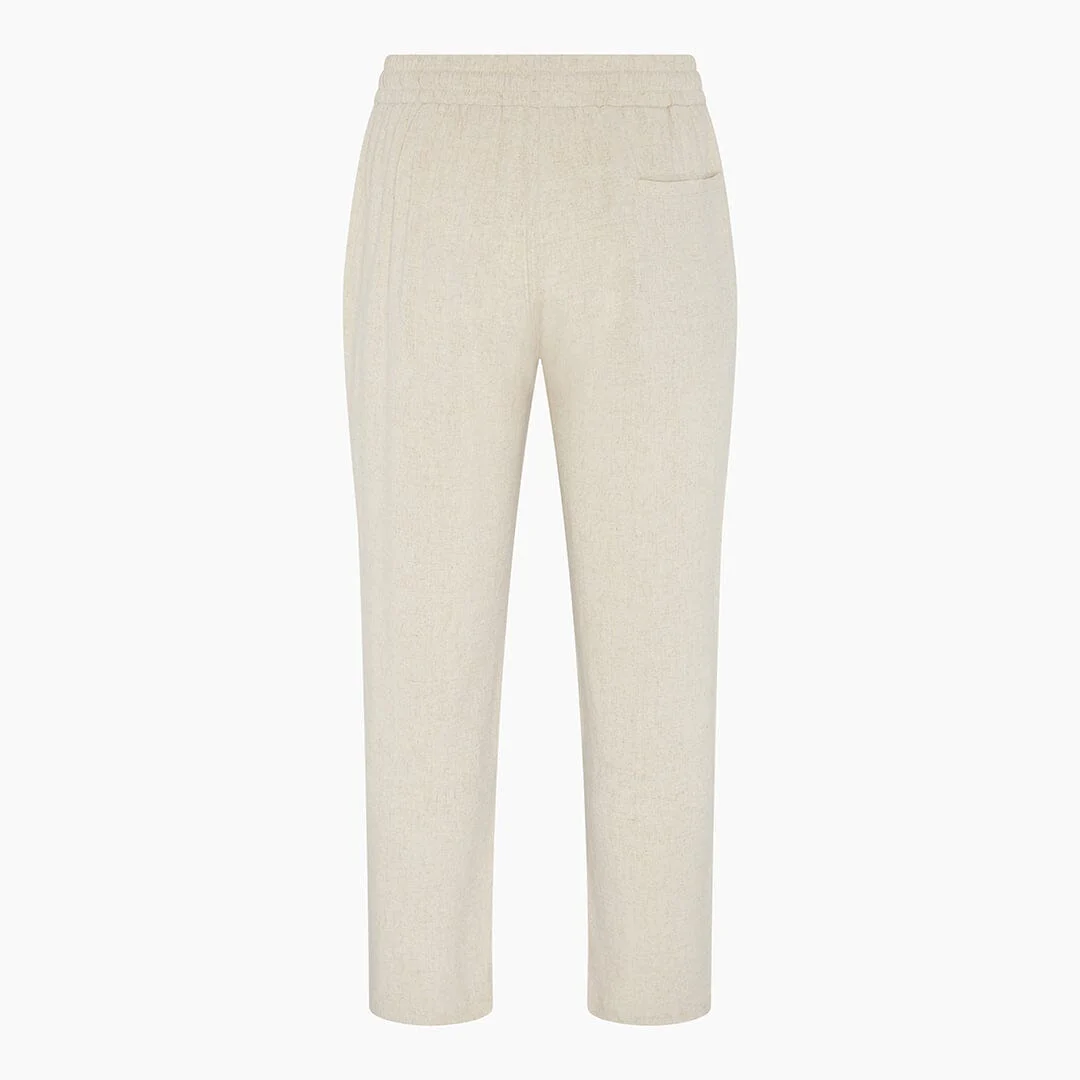 Oatmeal Linen Trousers - Image 5