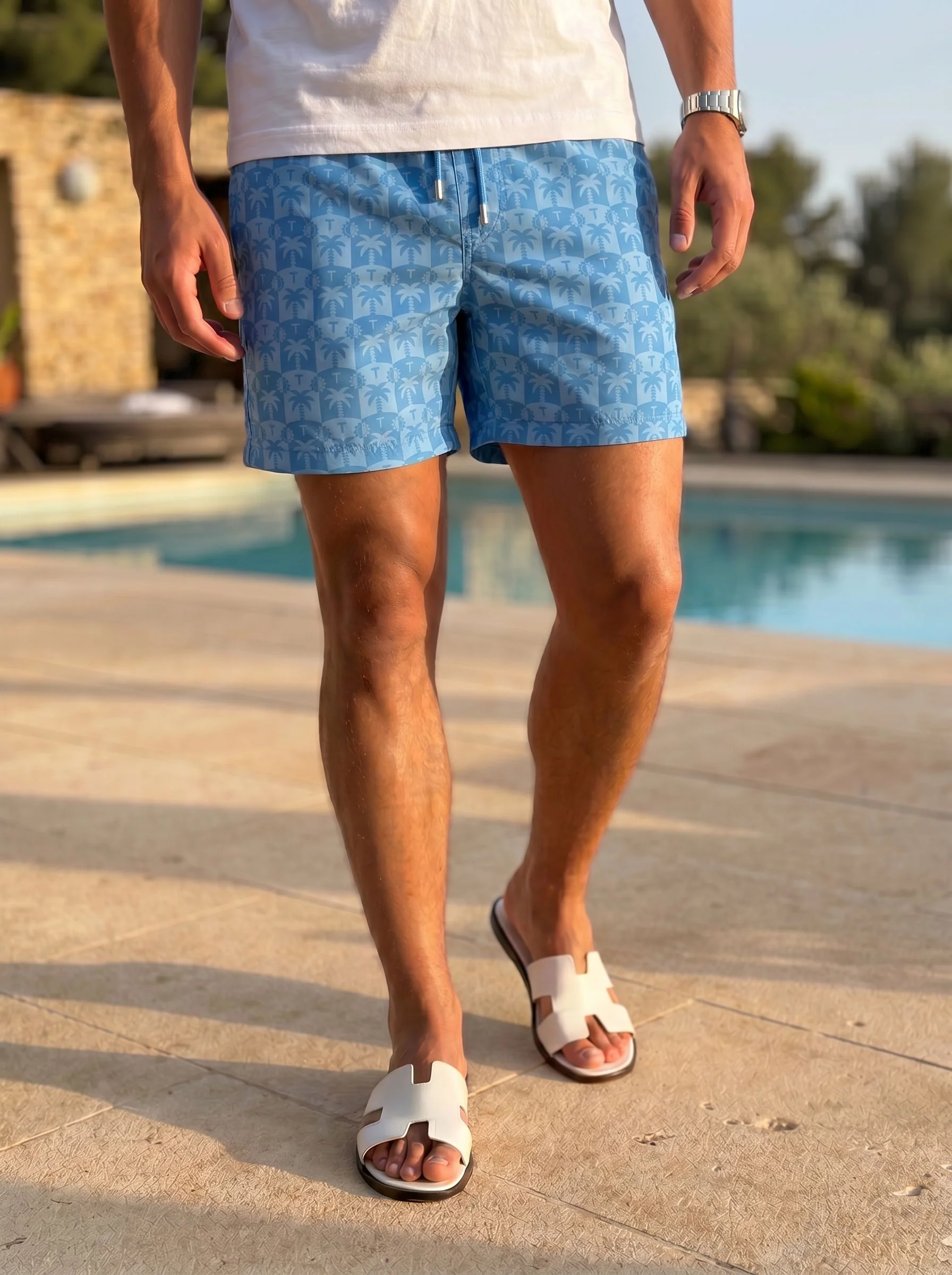 Palm Blue Swim Shorts