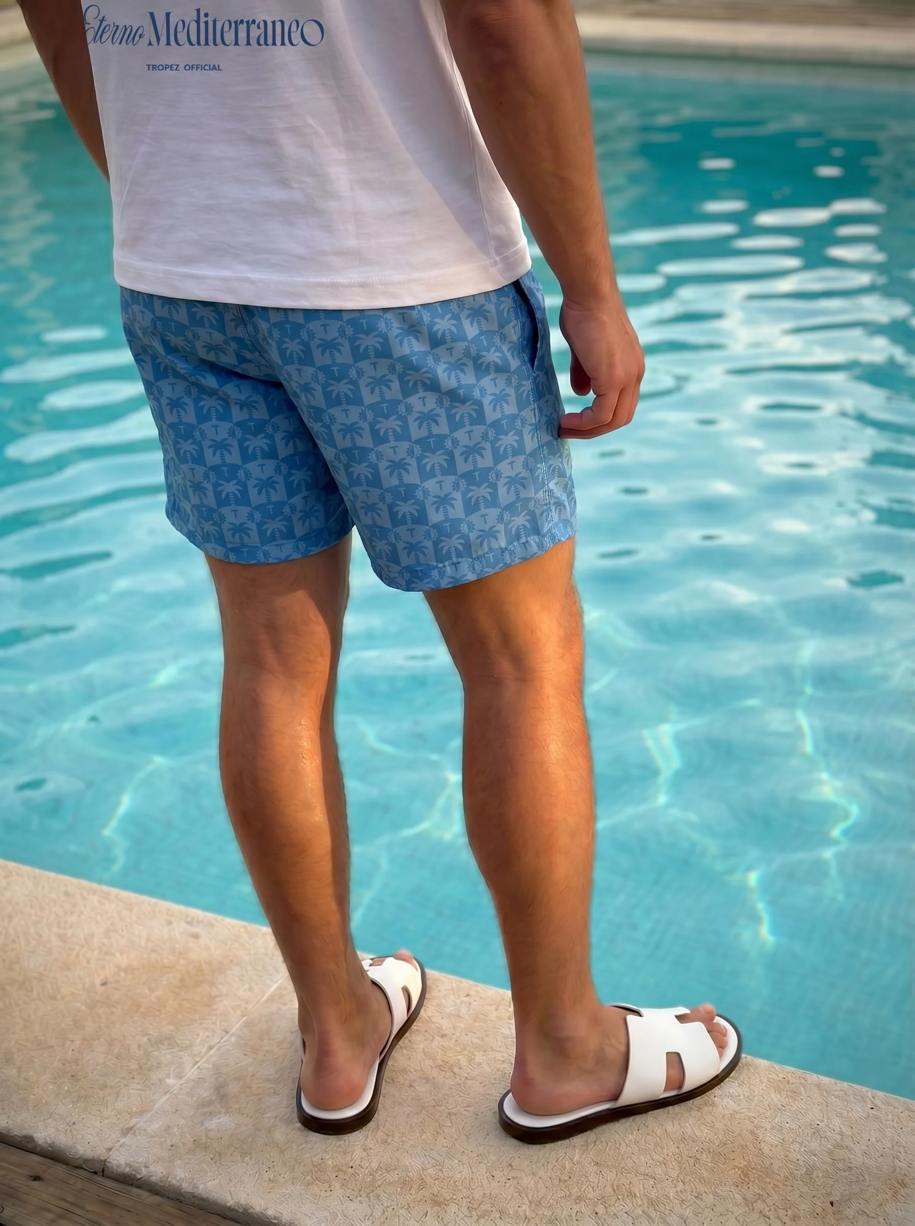 Palm Blue Swim Shorts - Image 3