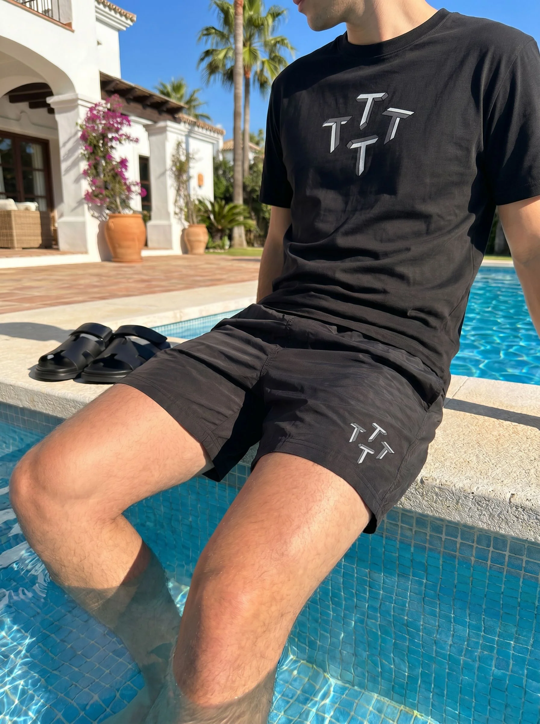 Quattro Swim Shorts - Black - Image 2