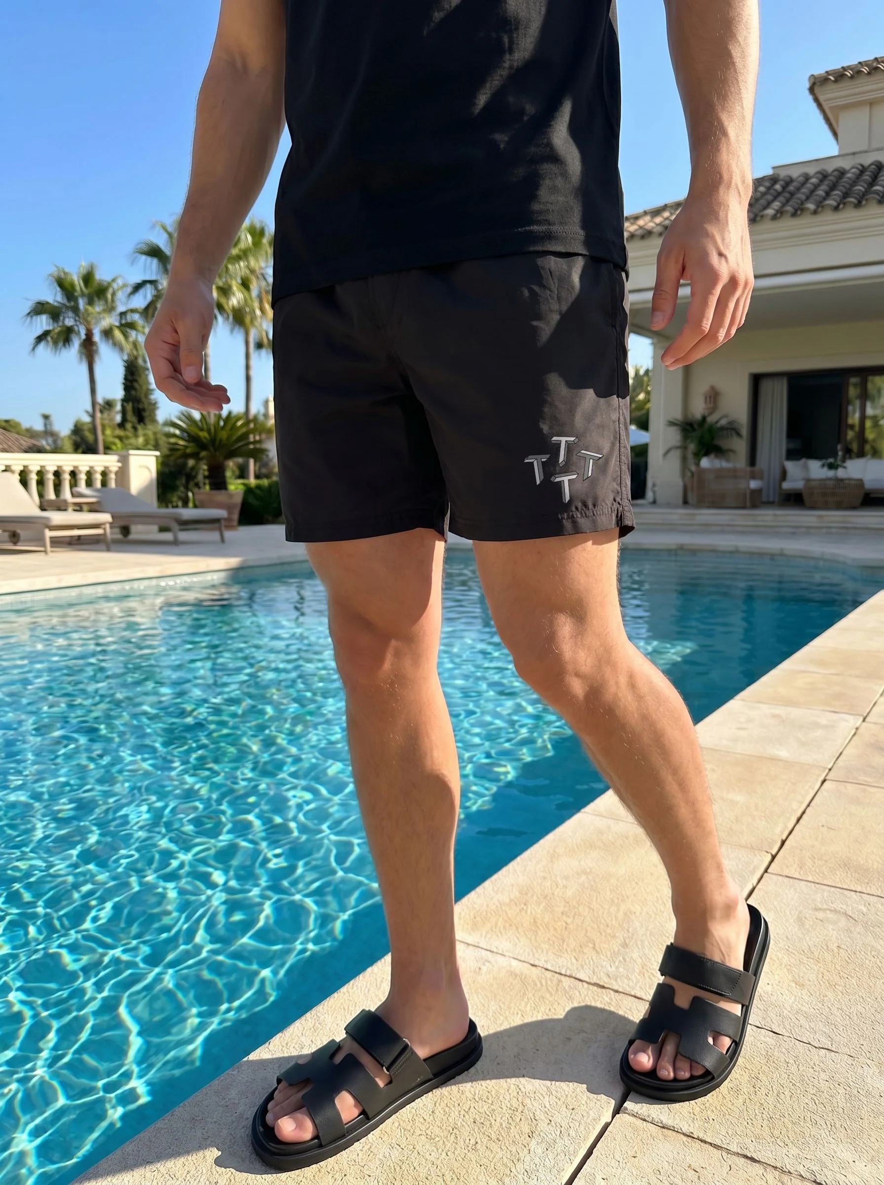 Quattro Swim Shorts - Black - Image 3