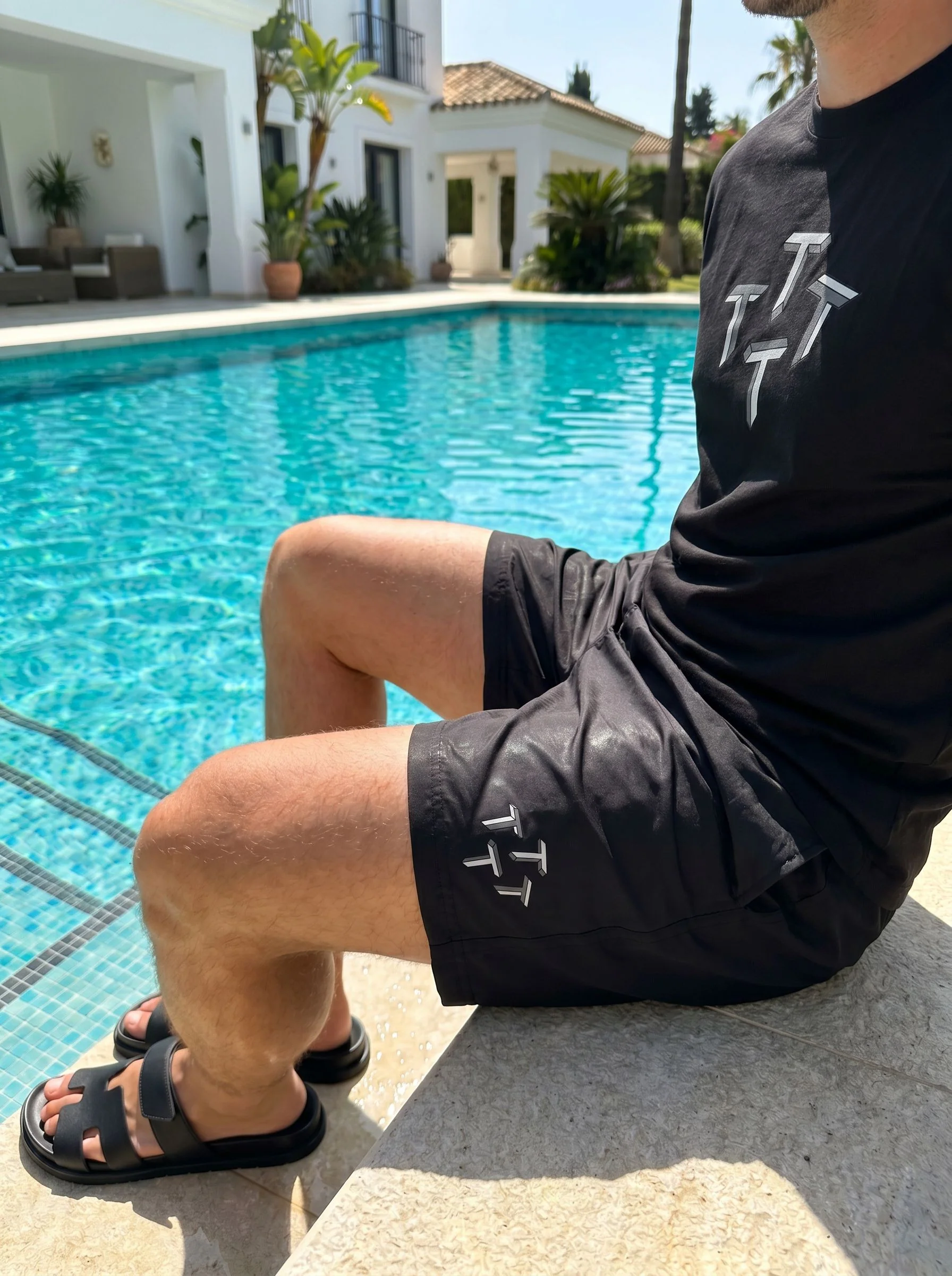 Quattro Swim Shorts - Black - Image 4