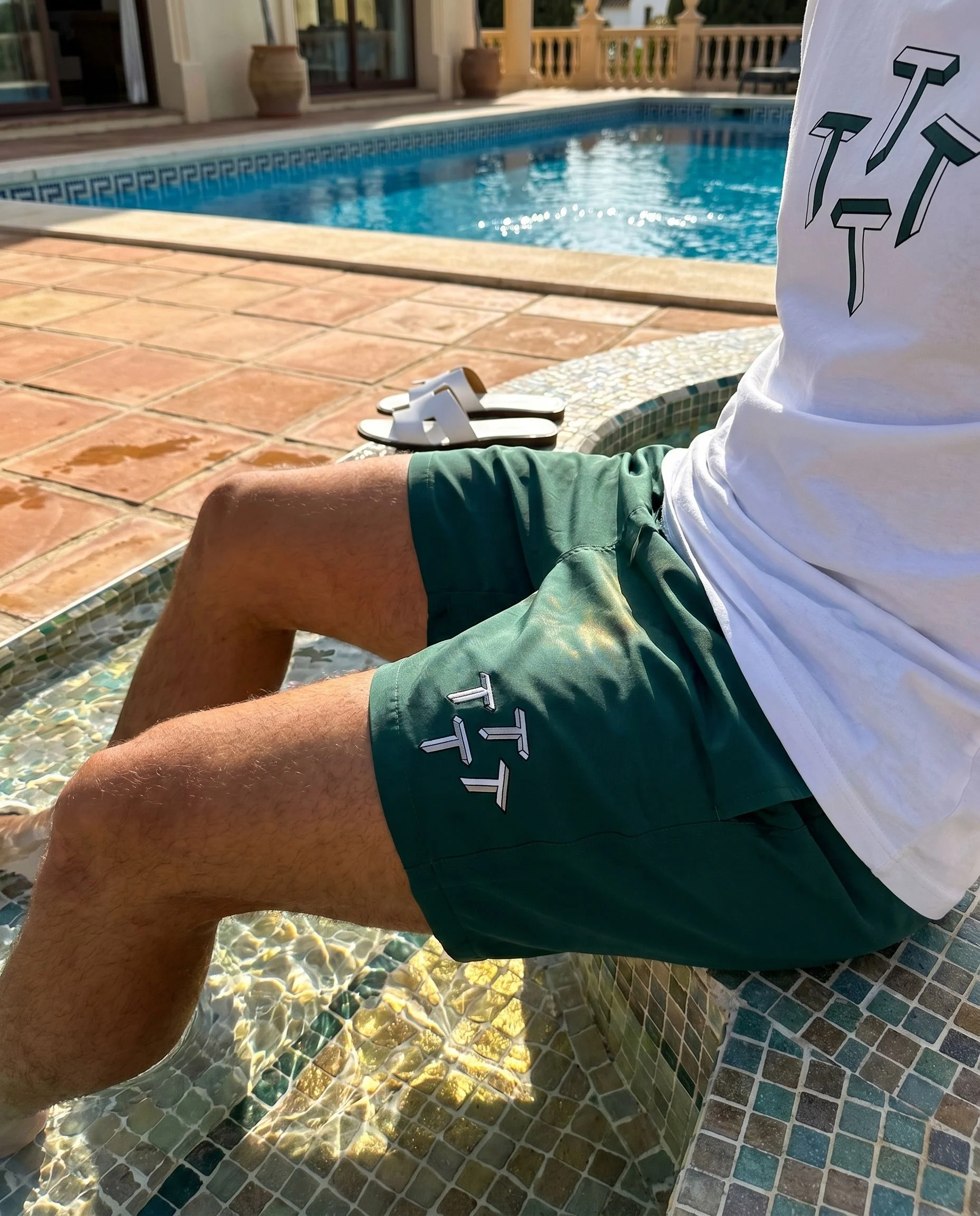 Quattro Swim Shorts - Emerald - Image 4