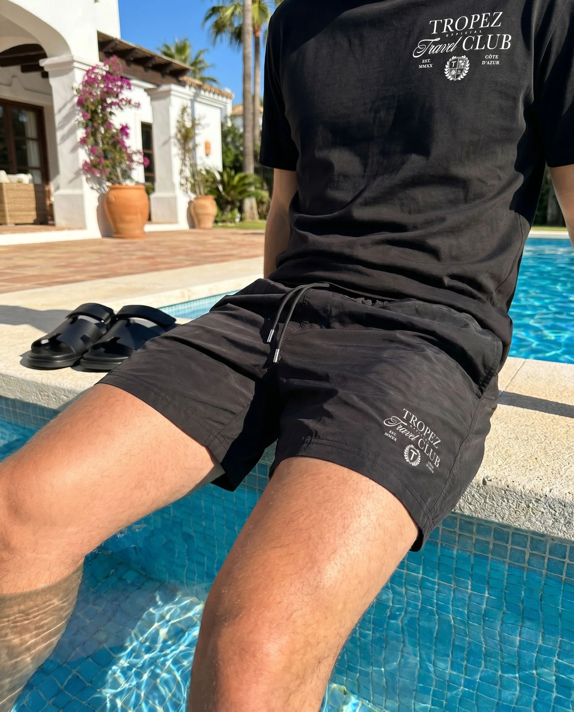 Travel Club Swim Shorts - Black - Image 3