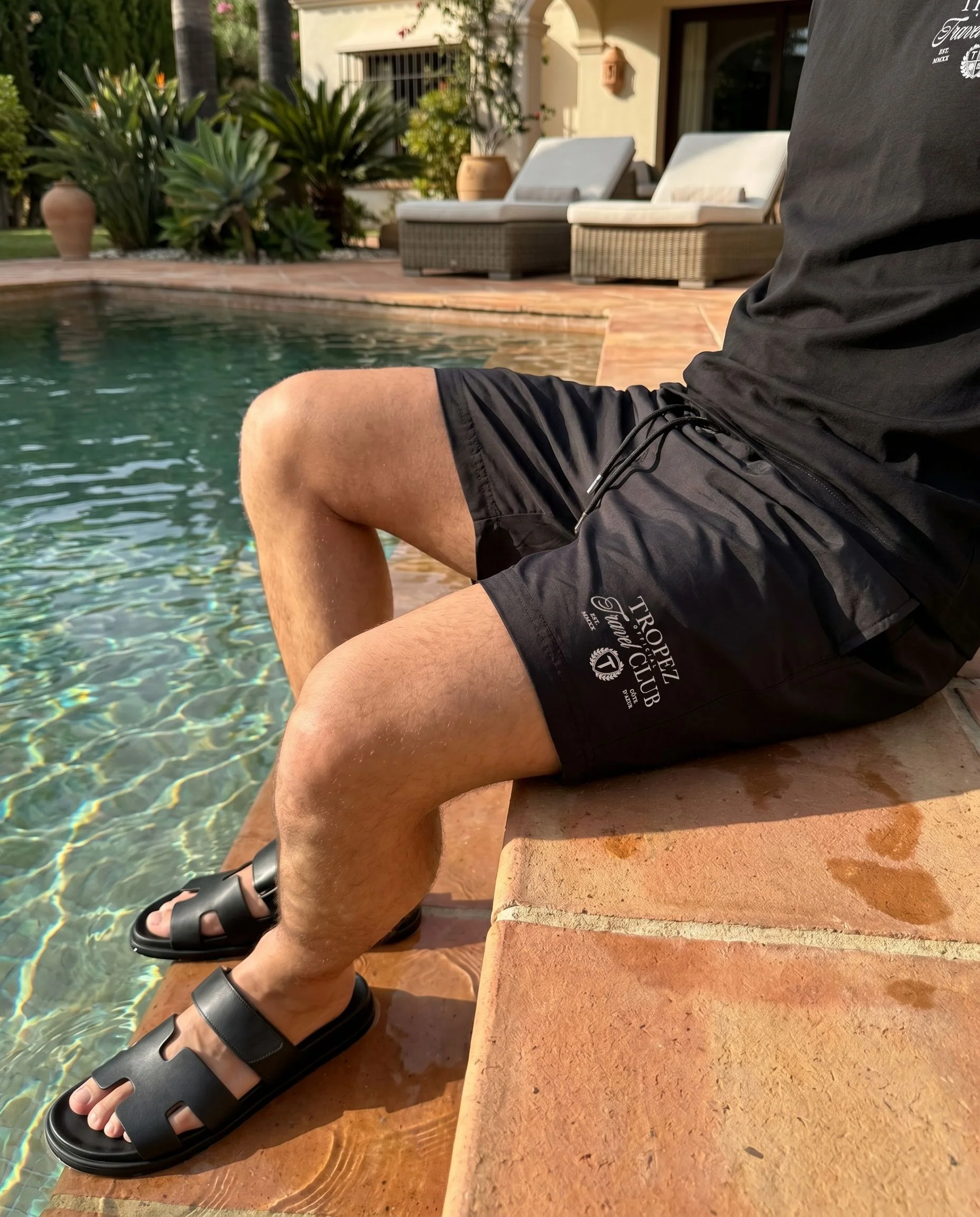 Travel Club Swim Shorts - Black - Image 5